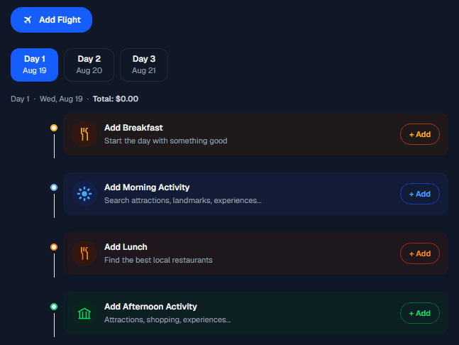 Build your day step preview